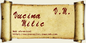Vucina Milić vizit kartica
